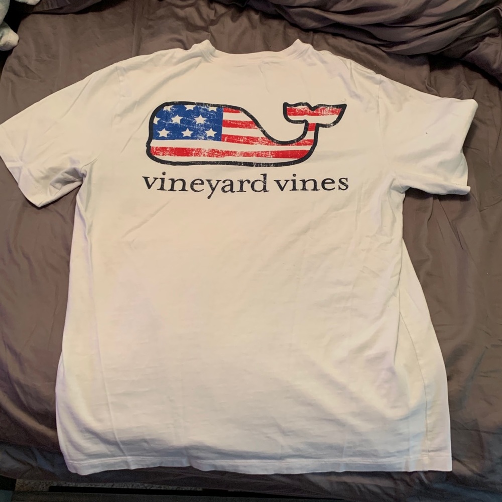 Vineyard Vines American Flag Whale Tee